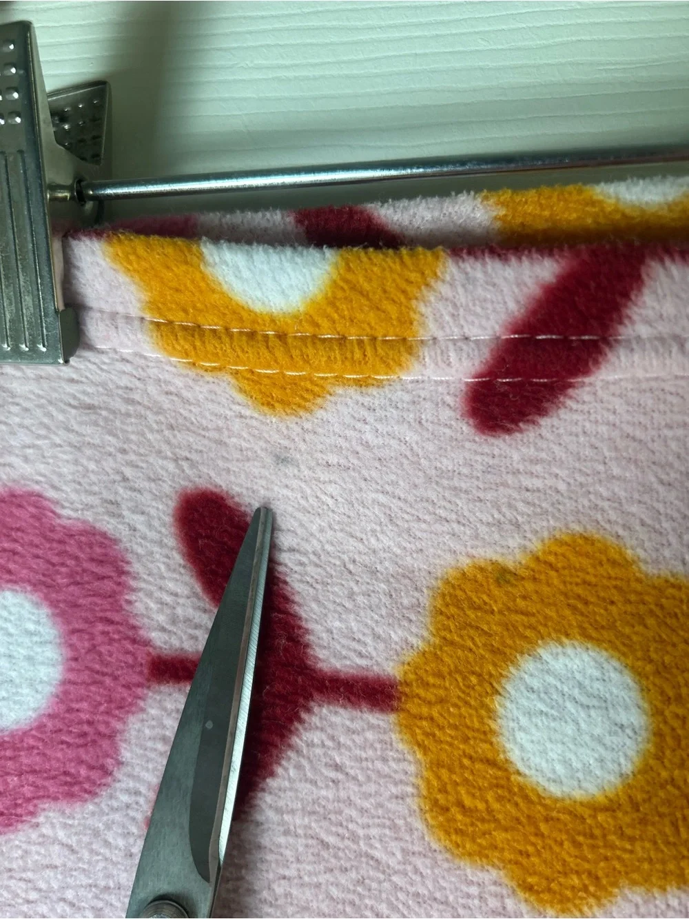 Safety 1st Pink Floral Baby Blanket Security Lovey Orange Flowers White First